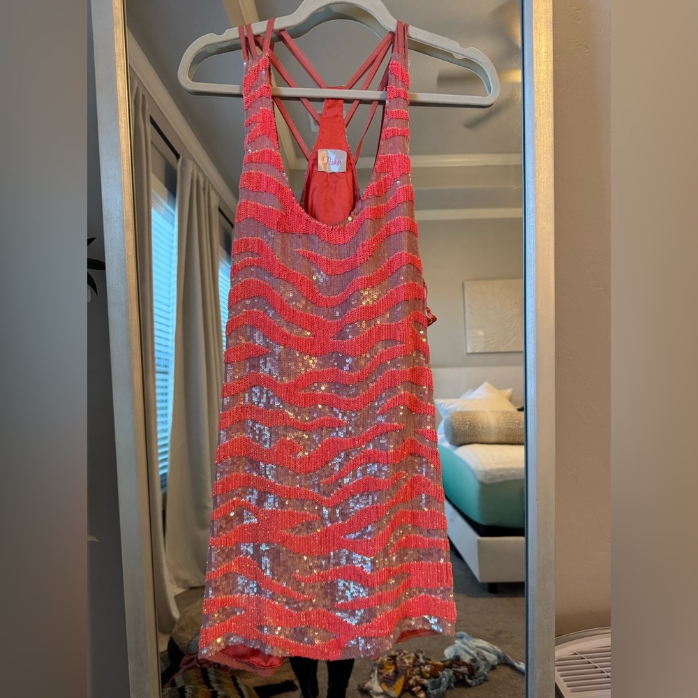 Parker Vibrant Red Dress